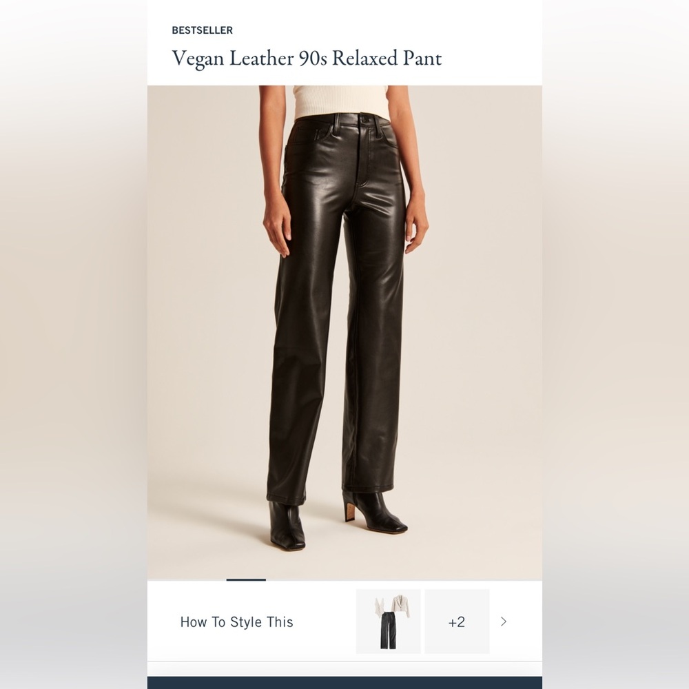 Abercrombie vegan leather pants NWT